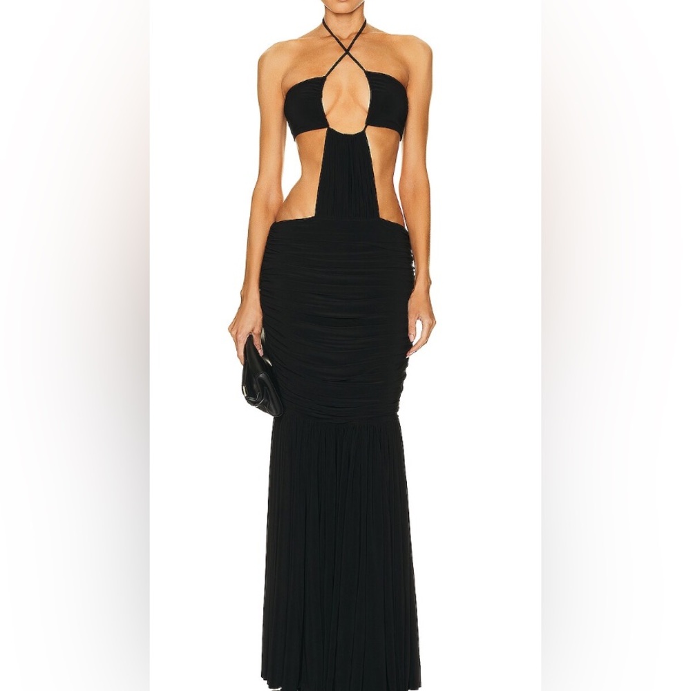 Norma Kamali Black Backless Dress